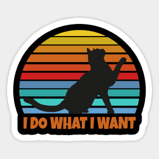 Vintage Black Cat Lover Sticker